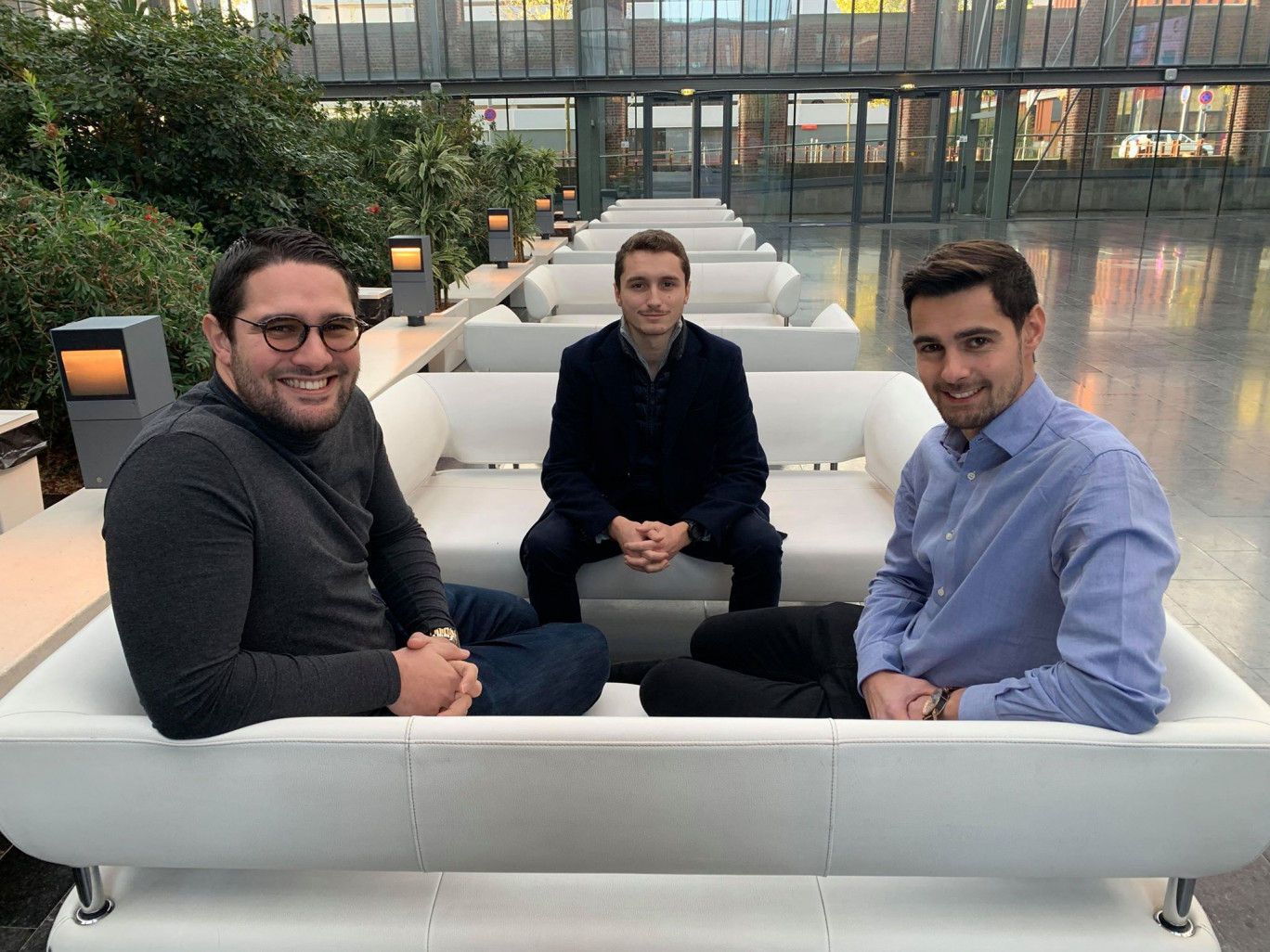 "Les trois fondateurs de l'application go my partner Adam, Nicolas et Sofiane." Crédit photo : Go my partner