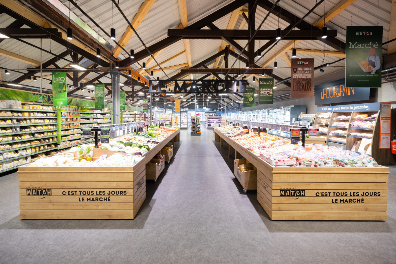 Les supermarchés Match luttent contre le gaspillage alimentaire.  © Laurent Ghesquiere