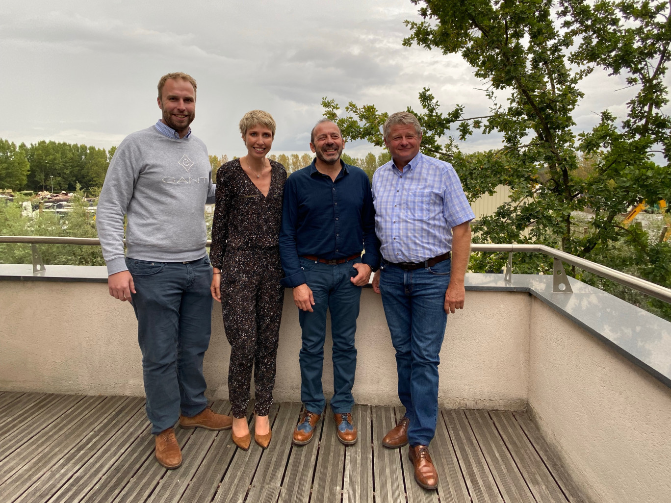 De gauche à droite : Jean-Baptiste Poissonnier, Caroline Poissonnier, Laurent Delannoy, Alain Delannoy.