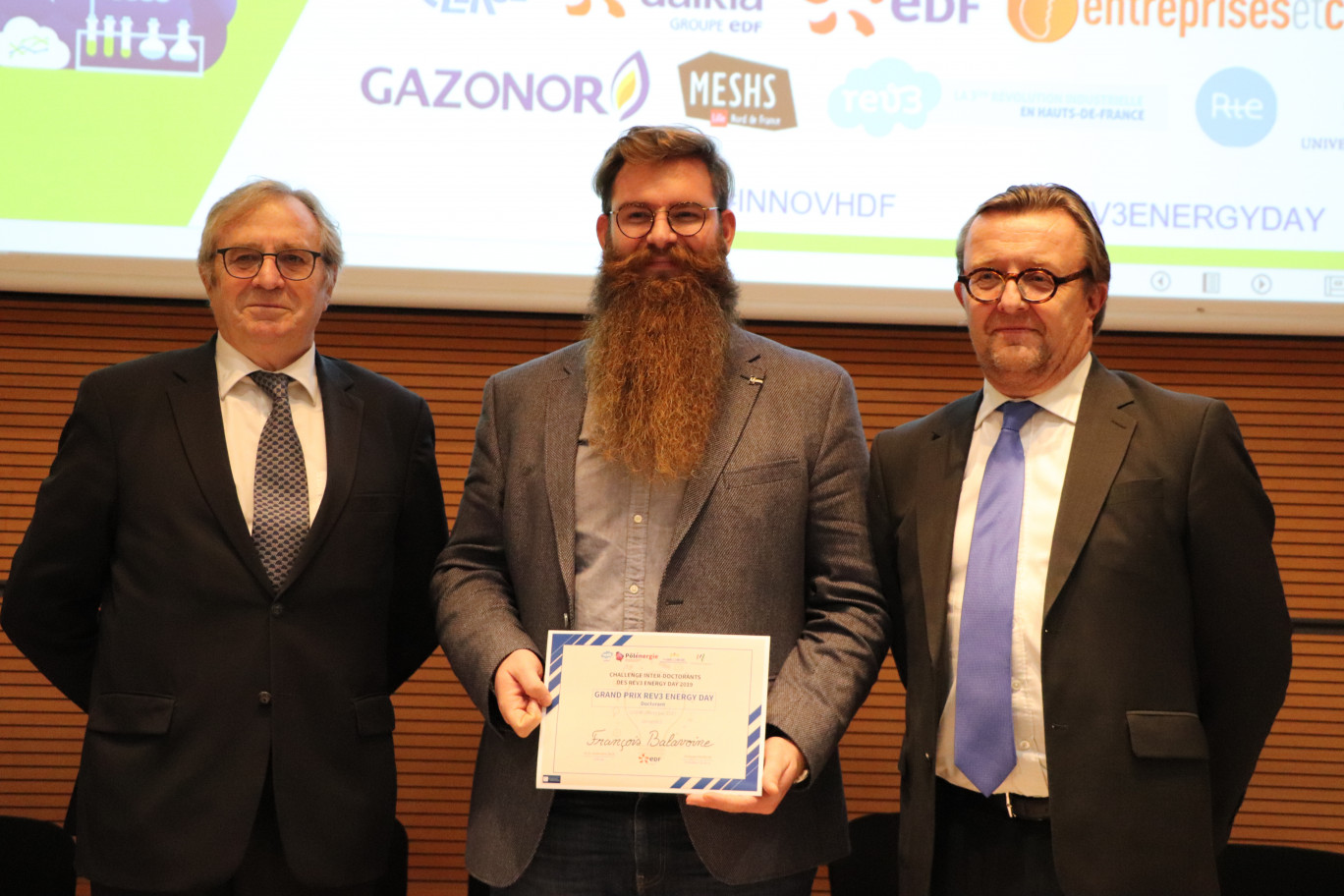 François Balavoine, docteur en génie électrique depuis février 2020, a remporté la médaille de bronze lors du Rev3 Energy Day 2019.  (Polénergie)