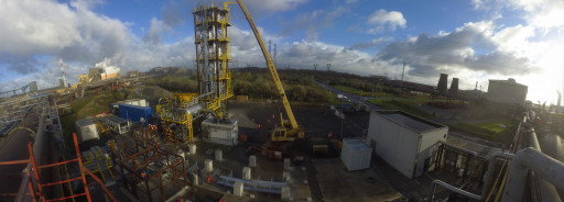 Le chantier de construction d’une unité pilote chez ArcelorMittal Dunkerque avance