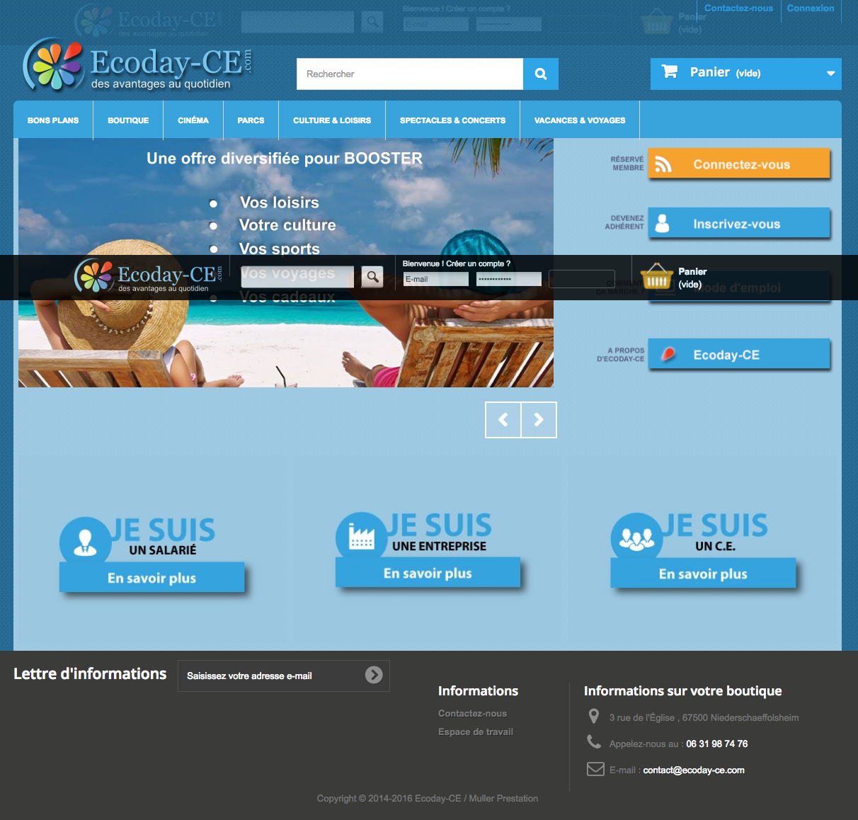 Les services d’Ecoday-CE sont accessibles par l’intermédiaire du site internet : http://www.ecoday-ce.com. Utilisé à 100% de ses possibilités, le service permet aux salariés d’économiser en moyenne euros par an. D.R.