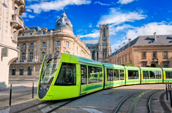Tramway à Reims
